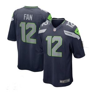 Men's Nike 12s College Navy Seattle Seahawks Game Team Jersey
